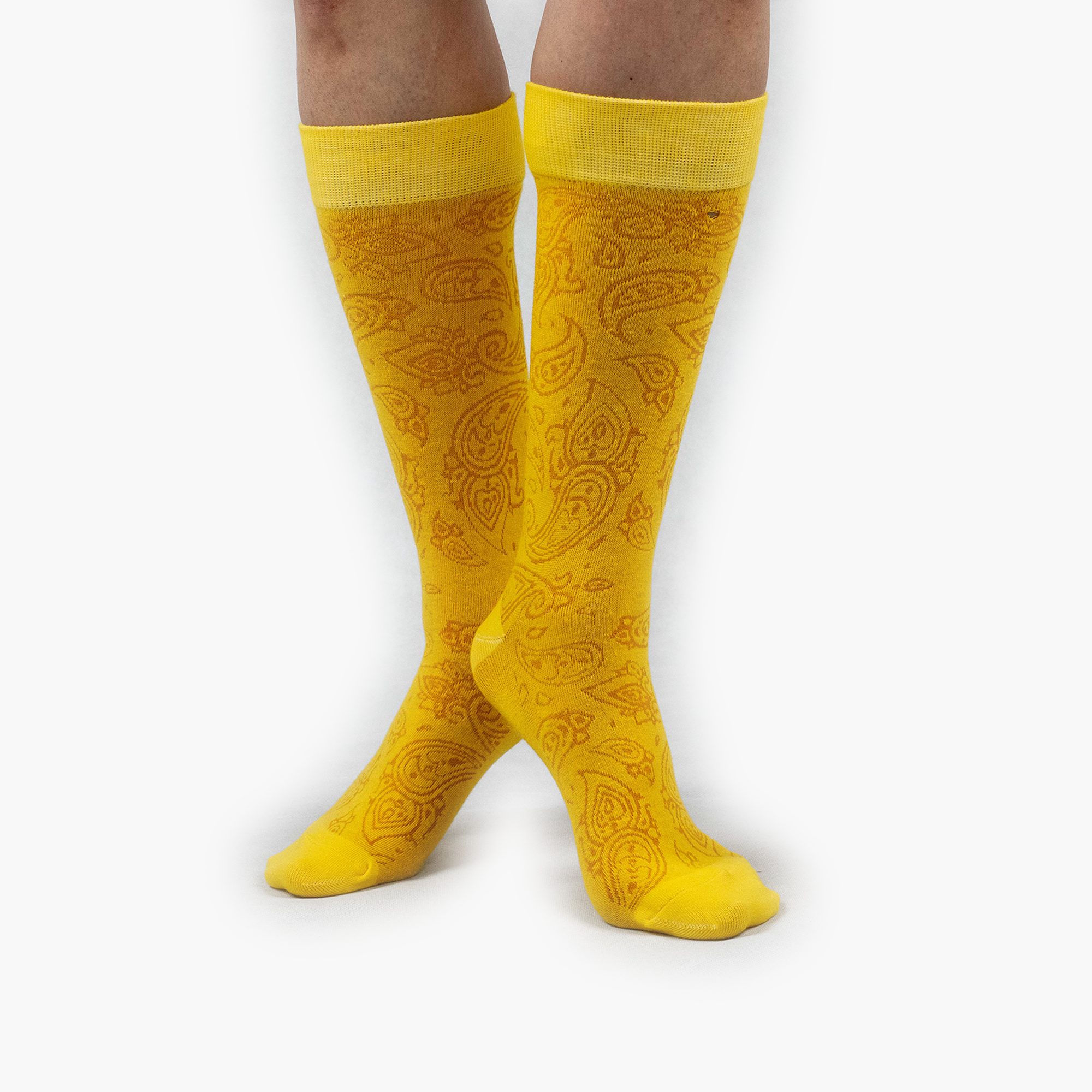 Cotton socks Lace Yellow