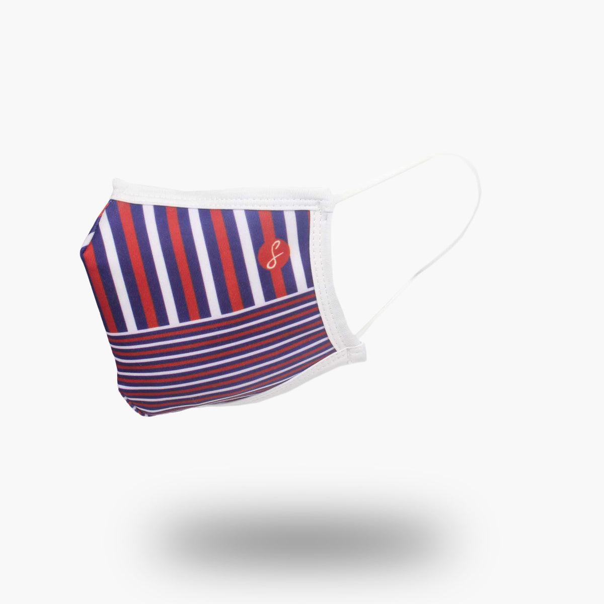 RED/WHITE/BLUE STRIPED REUSABLE FACEMASK