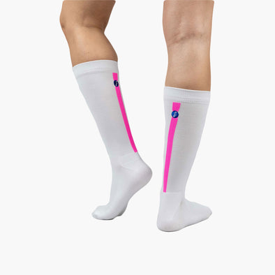 Vertical Pink Stripe Compression Gym Sock