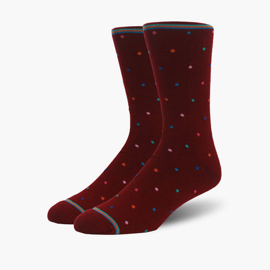 Colourful Polka Dot Merino Wool Shiraz Swanky Socks