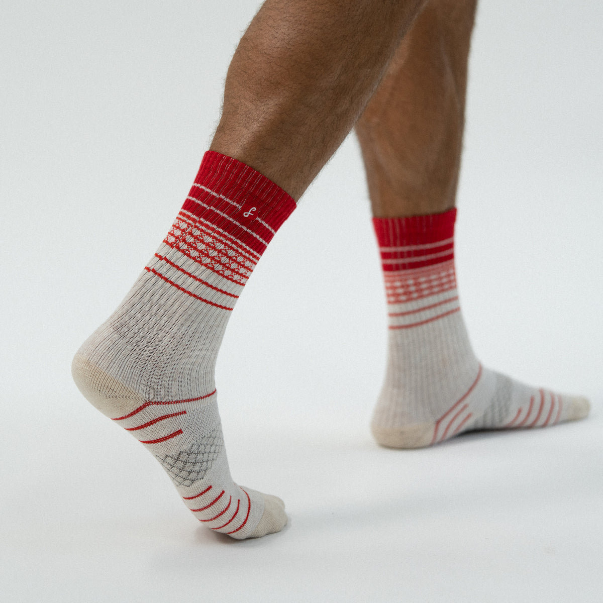 First Class Red Merino Wool Sport Socks