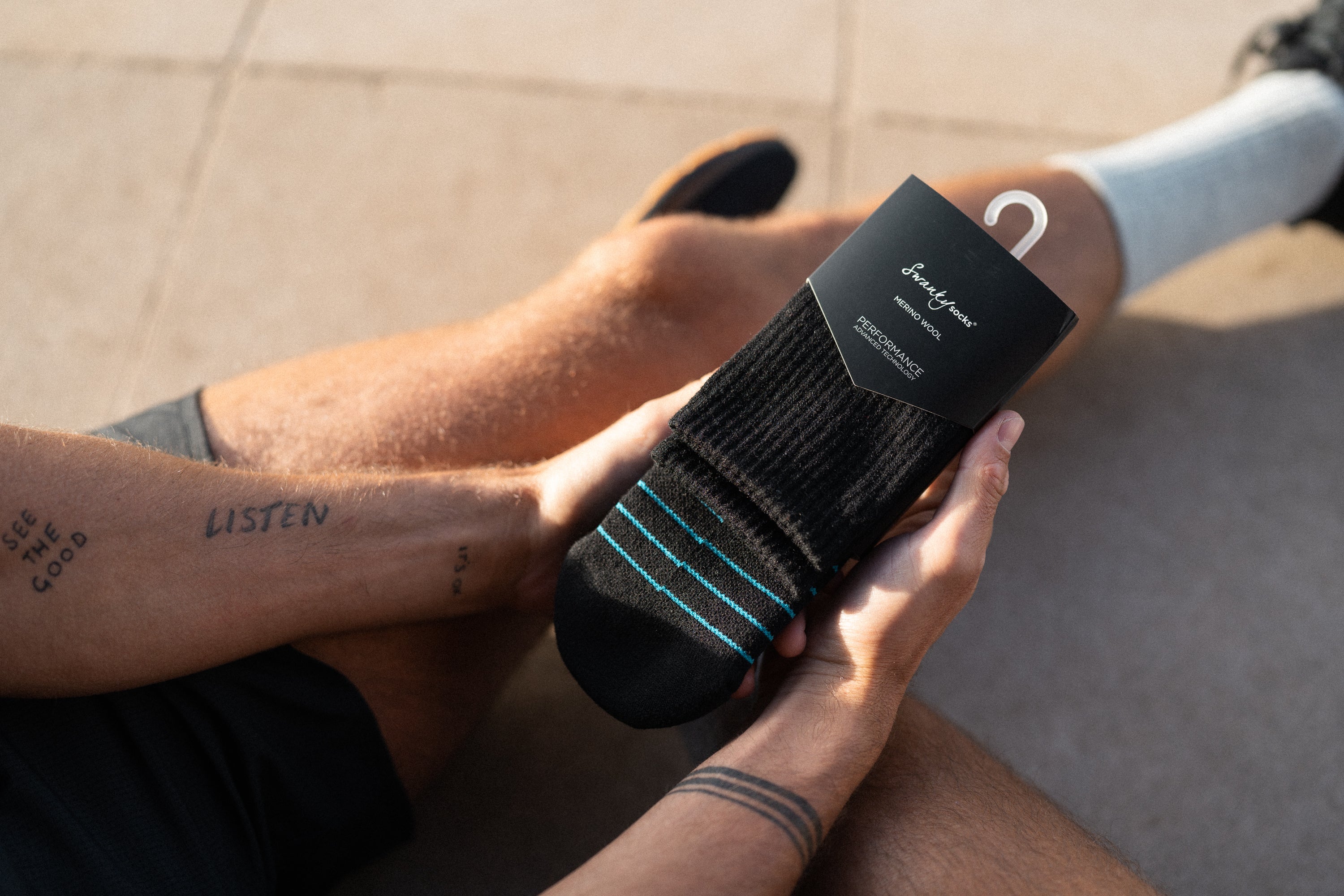 Black Merino Wool Sports Socks – Swanky Socks