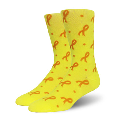 The Kids Cancer Project Yellow Ribbon Bamboo Socks