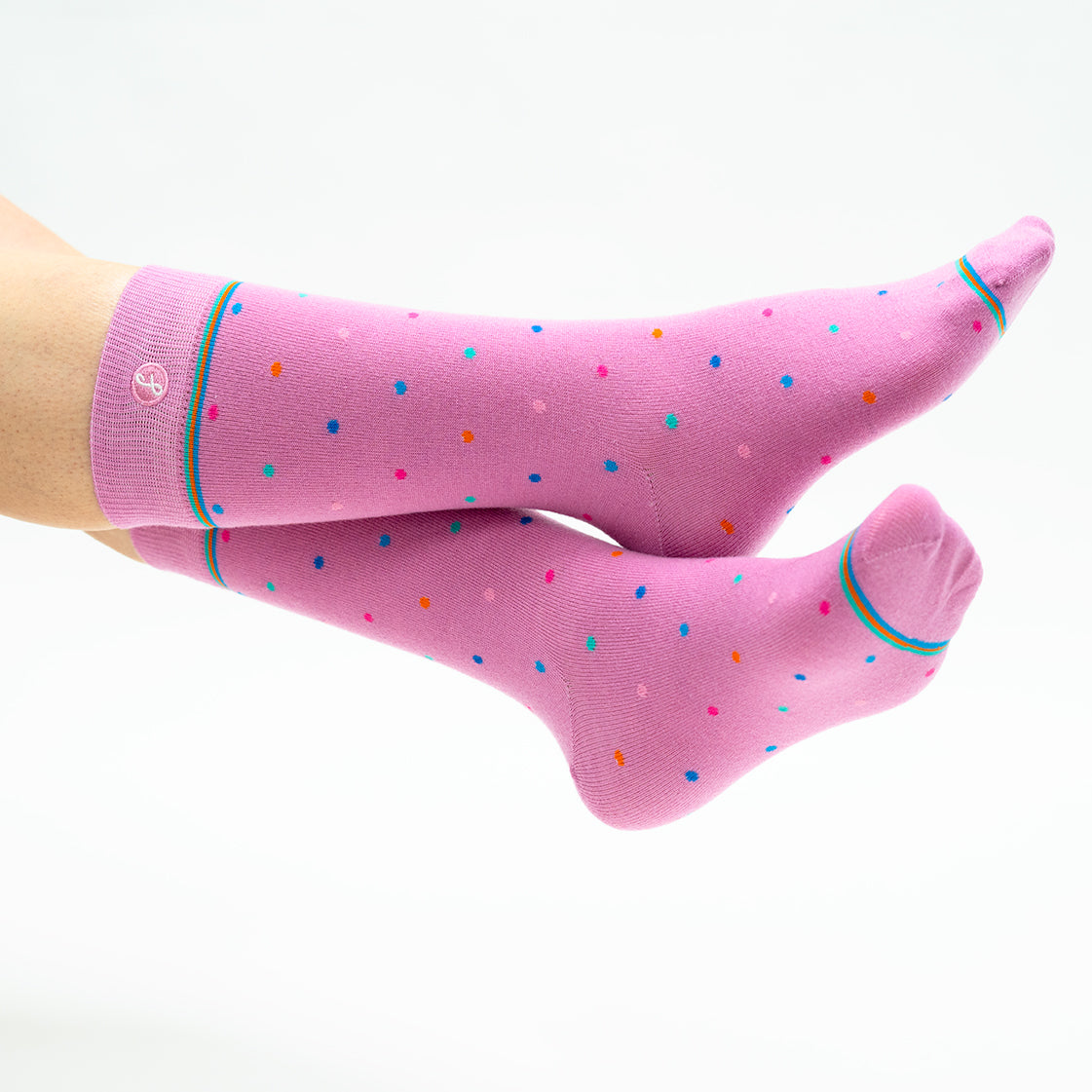 Colourful Polka Dot Merino Wool Cosmopolitan Socks