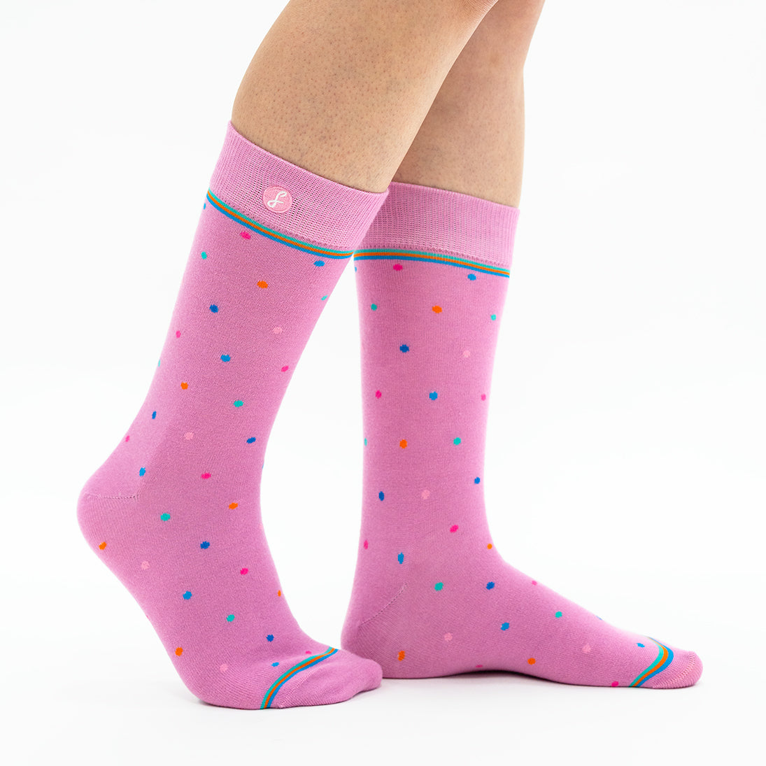 Colourful Polka Dot Merino Wool Cosmopolitan Socks