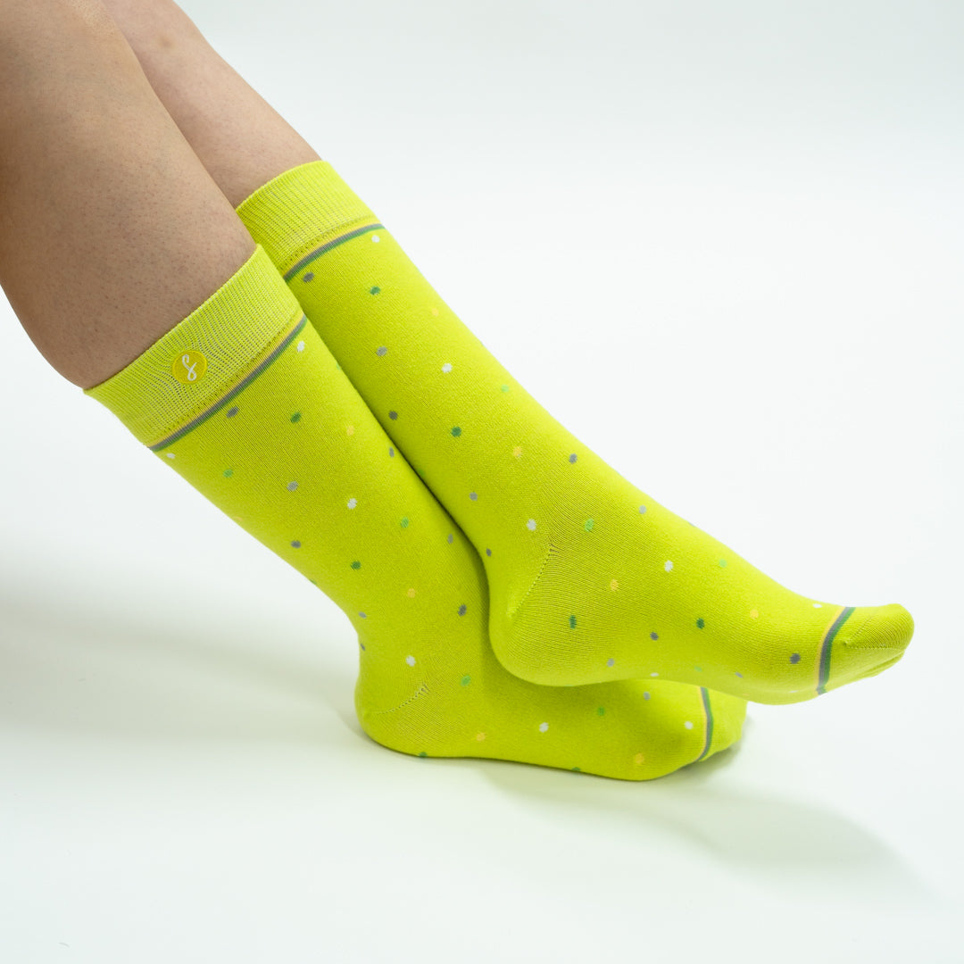 Multi-coloured Polka Dot Merino Wool Citron Socks™
